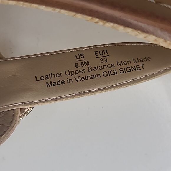 Sam Edelman gigi signet womens Leather C Ivory Thong Toe Sandal Size 9 - Picture 11 of 15